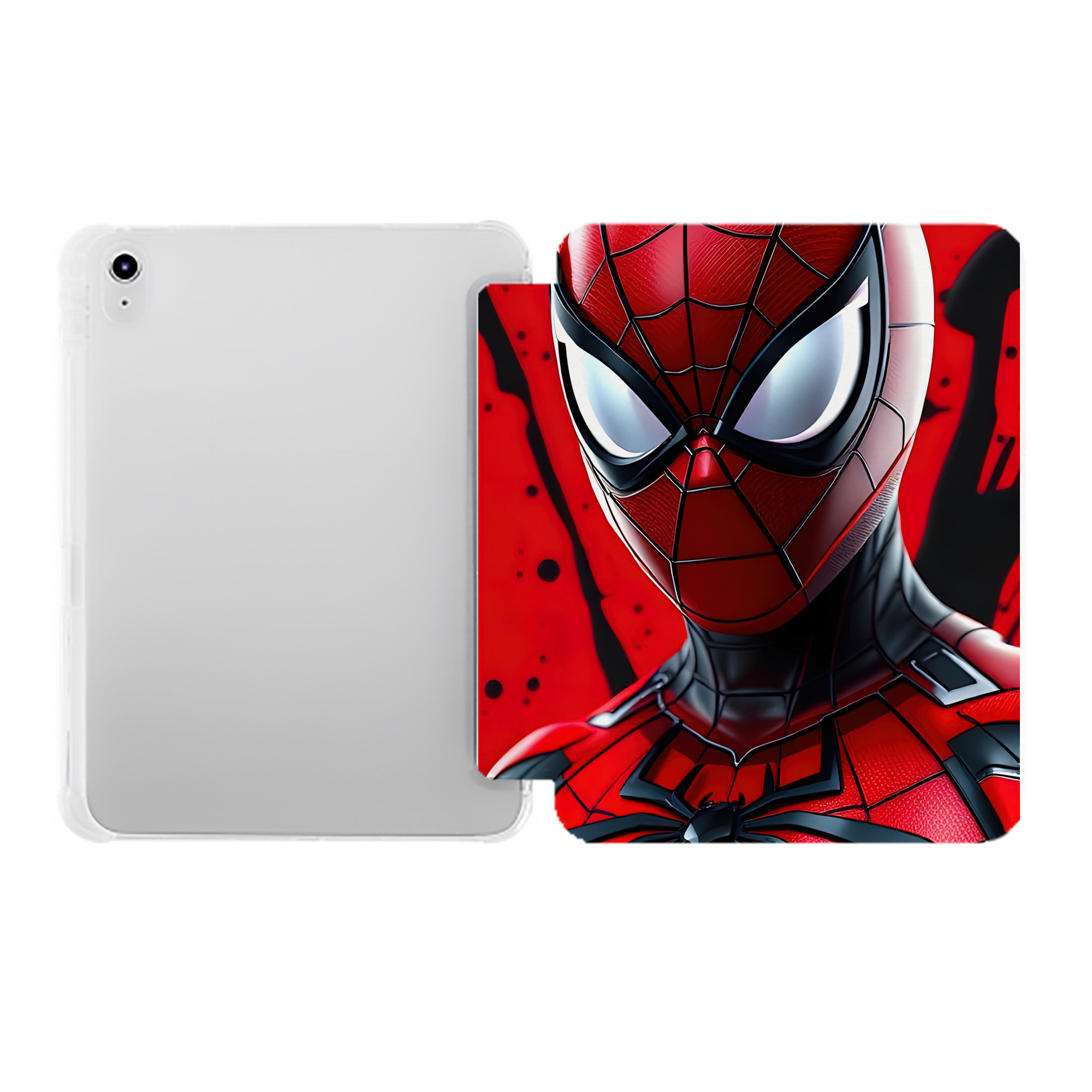 （画像用） Spider Man スパイダーマン IPad ケース ペン収納付き 三つ折りスタンド PUレザー×シリコン 対応機種9.5/10.5/10.9インチ